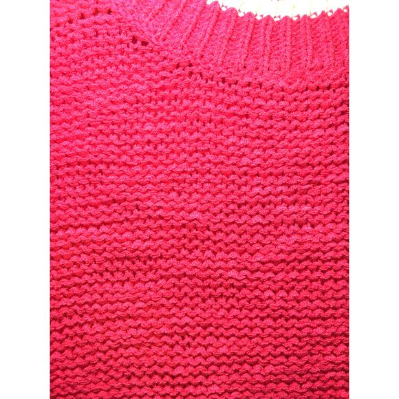 J.CREW Women's Bright Pink Knit Pullover Long Sleeve Sweater Size L Casual - Picture 5 of 5